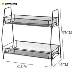 2 Layer Multi Purpose Iron Organizer Shelf - My Store