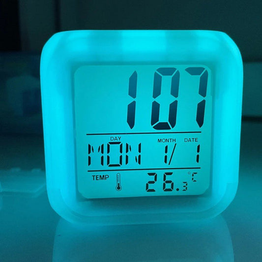 7 LED Colors Changing Digital Alarm Clock - My Store