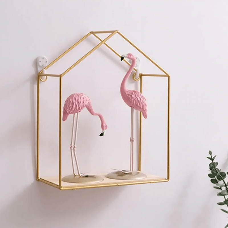 Double Layer Wooden Wall Shelf - My Store