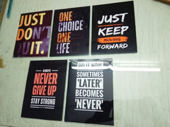 Set Of 5 Motivational Metal Art Frames For Wall Decore - My Store